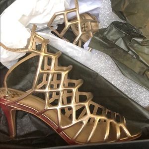 Egyptian gold heels, never worn